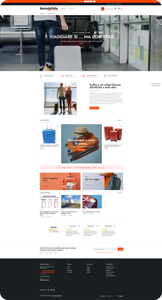 e-commerce pelletteria e valigeria